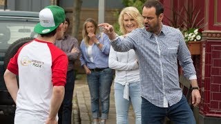 EastEnders  Mick Carter Vs Marky The Pizza Boy 3rd August 2018 [upl. by Aonehc836]