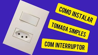 Como Instalar tomada simples com Interruptor [upl. by Dalila]