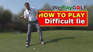 Golf tip How to play a golf ball below the feet in an uphill lie [upl. by Sirraj107]