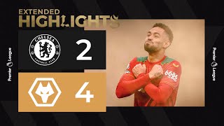 WOLVES HIT FOUR AT THE BRIDGE Chelsea 24 Wolves  Extended Highlights [upl. by Relly402]