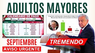 💥TREMENDO AVISO 22 SEPTIEMBRE🔔ADULTOS MAYORES PAGO A RECIBIR🔔 [upl. by Eelinnej]