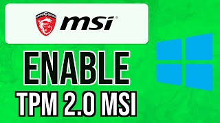 How to ENABLE TPM 20 on MSI B550 B450 B350 Ryzen AM4 Motherboard For Windows 11  Install From USB [upl. by Aloise]