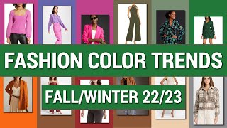 Fashion Color Trends Fall 2022 Winter 2023  Pantone Colors Of The Season [upl. by Ynnep]