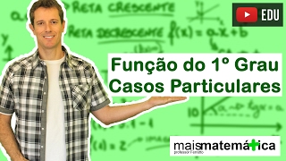 Função do Primeiro Grau Função Afim Casos Particulares Aula 7 de 9 [upl. by Mcloughlin]