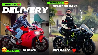 Finally Ducati or Ninja H2 ki delivery ke liye ghar pahuche 😍 or mila tagda Surprise ❤️ [upl. by Anelra678]