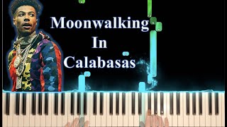 Moonwalking In Calabasas Piano DDG ft BluefaceYG Piano Tutorial [upl. by Launcelot]