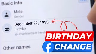 How to Change Birthday on Facebook 2024 Update [upl. by Diarmit669]