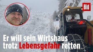 Gastwirt kämpft alleine gegen die Schneemassen [upl. by Peter]