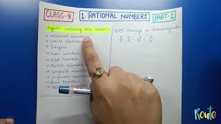 Rational Numbers  Class 8  Part 1 [upl. by Joan]