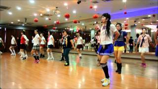 Doo Wah Diddy line dance 29513 [upl. by Natsirc]