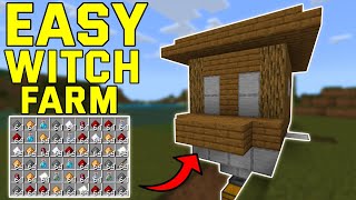 EASIEST Witch Farm Minecraft Bedrock 121 BedrockMcpePs4Xbox [upl. by Attenrad]