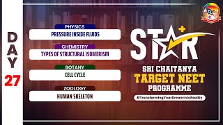 Day 27  STAR  Cell Cycle Human Skelton amp Fluids  NEETPreparation  srichaitanyagosala [upl. by Eugen]