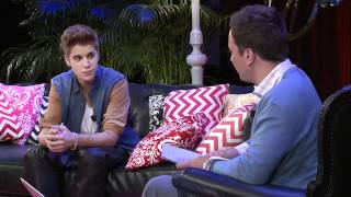 Justin Biebers Youtube Interview with Jimmy Fallon  21 June 2012 HD Full [upl. by Aielam]