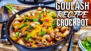 Crockpot Goulash Recipe  Crockpot Recipes [upl. by Etezzil]