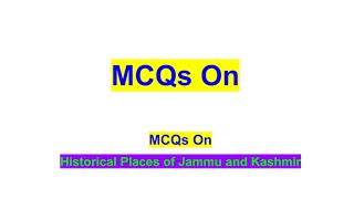 Historical Places of Jammu and KashmirMCQsJkp constable [upl. by Symon]