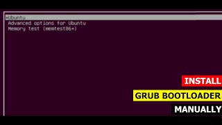 How to install grub bootloader manually [upl. by Ainahtan734]