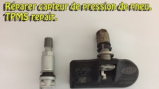 COMMENT RÉPARER LA VALVE D’UN CAPTEUR DE PRESSION TPMS REPAIR [upl. by Avrit]