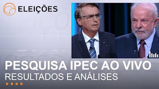 🔴 Ipec Lula tem 55 contra 45 de Bolsonaro em votos válidos veja resultados ao vivo e análises [upl. by Oshinski]