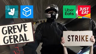 GREVE GERAL  Paralização do FOOD DELIVERY EM LONDRES  MOTOBOYS 🇬🇧 [upl. by Eneles]