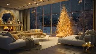 Jazz Relaxing Music in Cozy Bedroom Ambience 🎄 Merry Christmas 2024 to Stress Relief Sleep Chill [upl. by Aldis55]