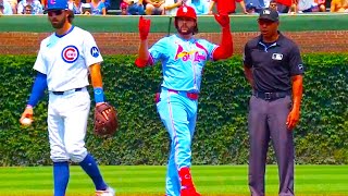 After review the call is overturned and Alec Burleson has a home run  Cardinals vs Cubs Highlights [upl. by Kreis]