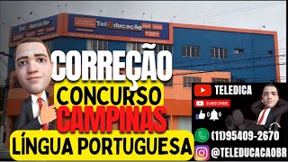 CORREÇÃO PROVA CAMPINAS 2023  PORTUGUÊS [upl. by Ydualc]