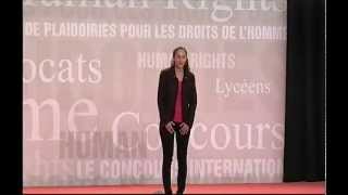 Majda El Alaoui  1er prix concours de plaidoiries des lycéens 2013 [upl. by Latea]