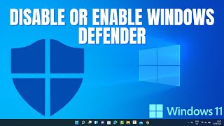 How to Disable or Enable Windows Defender on Windows 11 [upl. by Fredericka280]