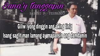 Sana’y tanggapin  Bayani Fernando song [upl. by Bandler]