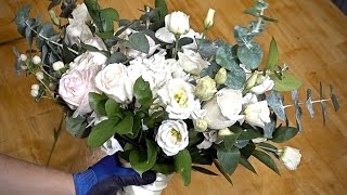 Organic Greenery Wedding Bridal Bouquet  DIY Tutorial [upl. by Cato923]