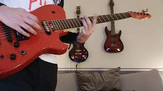 MUSE  Reapers solo guitar cover Cort MBC1 Red Glitter with sustainiac [upl. by Amees828]