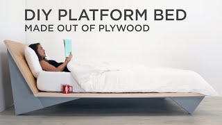 DIY Modern Platform Bed  Made Out of Plywood [upl. by Dehsar]