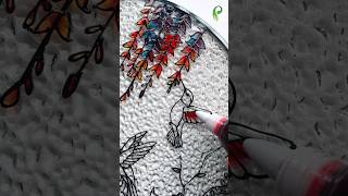 Painting Hummingbird on Glass 🕊️ 😱 shorts [upl. by Tab]