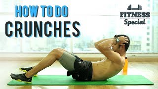 HOW TO DO CRUNCHES  Perfect Crunch FOR BEGINNERS  Best ABS Exercises  FITNESS SPECIAL  WORKOUT [upl. by Ahtimat]