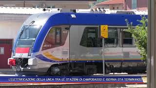 LELETTRIFICAZIONE DELLA LINEA TRA LE STAZIONI DI CAMPOBASSO E ISERNIA STA TERMINANDO [upl. by Shirah]