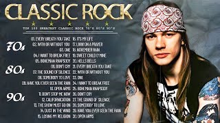 Best Classic Rock Songs 70s 80s 90s 🔥 Guns N Roses Aerosmith Bon Jovi Metallica Queen ACDC U2 [upl. by Carolina201]