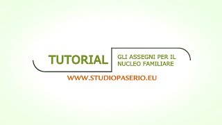 Tutorial  Come compilare la richiesta di ANF Assegni per il Nucleo Familiare [upl. by Haikezeh696]