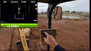 Topcon GPS Machine Control  Excavation to a Design Surface [upl. by Kcirdek]