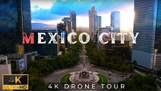 Mexico City 🇲🇽 in 4K ULTRA HD Video by Drone  Ciudad de Mexico CDMX [upl. by Strawn]