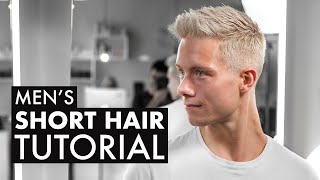 Textured Short Haircut for Men  Easy Tutorial to do at Home [upl. by Halla]