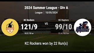 2024 Summer League  Div A KC Rockers vs KC Raptors [upl. by Zedekiah]