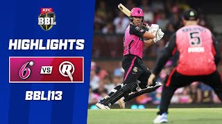 Sydney Sixers v Melbourne Renegades  BBL13 [upl. by Huang]