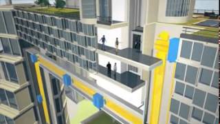 MULTI first ropefree elevator system by ThyssenKrupp [upl. by Mayne]