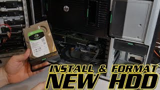 HOW TO INSTALL AND FORMAT A NEW HARD DRIVE WINDOWS [upl. by Anahsar]