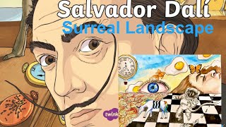 How to draw a Surrealistic Landscape inspired by Salvador Dali [upl. by Barlow764]