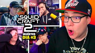 BOFFE REACCIONA a TODAS LAS MUERTES de SQUID CRAFT GAMES 2 Día 3 [upl. by Essilrahc]