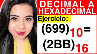 CONVERTIR de DECIMAL a HEXADECIMAL  Método 1  Ejercicio 1 [upl. by Colton]