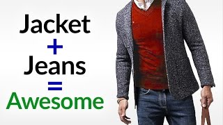 Perfect Clothing Combo  Sports Jacket  Jeans  AWESOME  How To Wear Jackets With Denim [upl. by Attenwad]