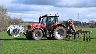 Slurry Spreading with Massey Ferguson and Umbilical Slurryquip Dribble Bar [upl. by Baggott858]