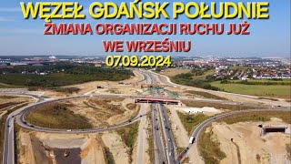 WĘZEŁ GDAŃSK POŁUDNIE  ZMIANA ORGANIZACJI RUCHU JUŻ WE WRZEŚNIU  07092024 [upl. by Nitfa]